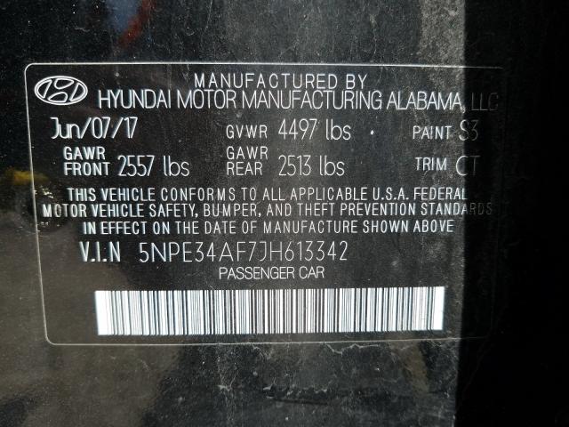 Photo 9 VIN: 5NPE34AF7JH613342 - HYUNDAI SONATA SPO 