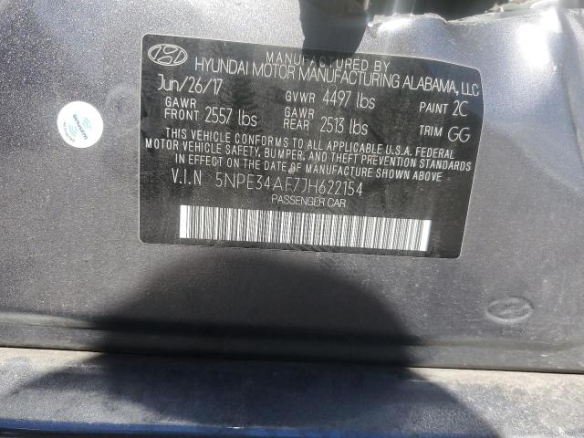 Photo 11 VIN: 5NPE34AF7JH622154 - HYUNDAI SONATA 