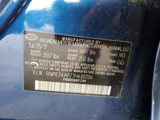 Photo 11 VIN: 5NPE34AF7JH630206 - HYUNDAI SONATA 