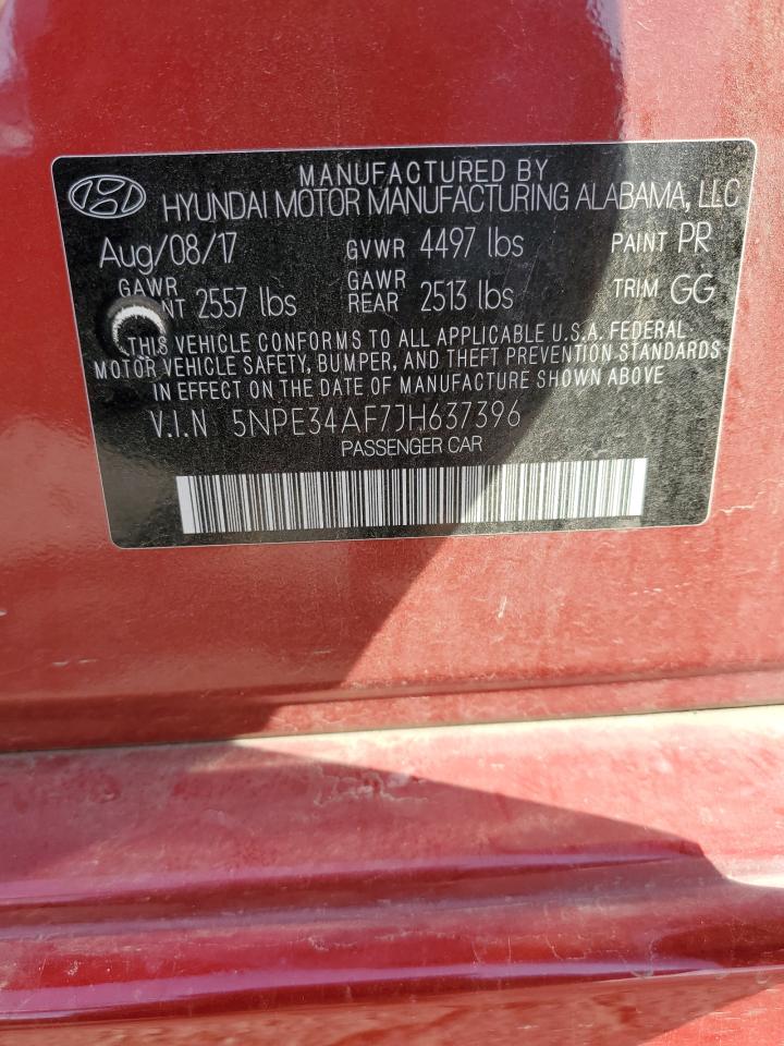 Photo 11 VIN: 5NPE34AF7JH637396 - HYUNDAI SONATA 