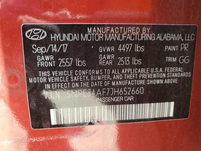 Photo 12 VIN: 5NPE34AF7JH652660 - HYUNDAI SONATA SPO 