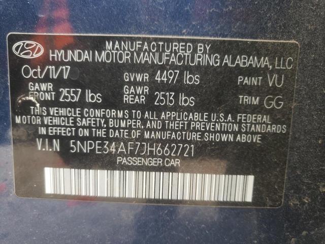 Photo 9 VIN: 5NPE34AF7JH662721 - HYUNDAI SONATA SPO 