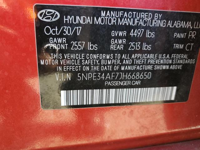 Photo 12 VIN: 5NPE34AF7JH668650 - HYUNDAI SONATA SPO 