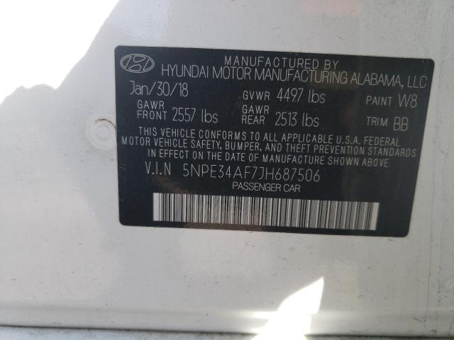 Photo 9 VIN: 5NPE34AF7JH687506 - HYUNDAI SONATA SPO 