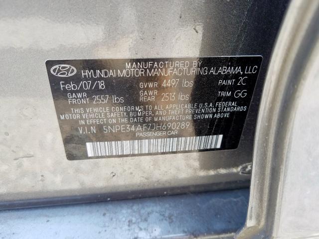 Photo 9 VIN: 5NPE34AF7JH690289 - HYUNDAI SONATA 