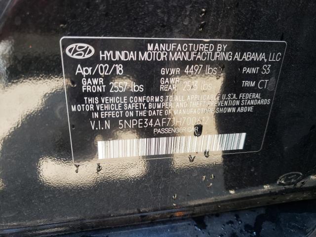 Photo 9 VIN: 5NPE34AF7JH700612 - HYUNDAI SONATA SPO 