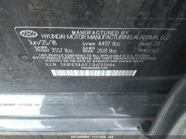 Photo 8 VIN: 5NPE34AF7JH723484 - HYUNDAI SONATA 