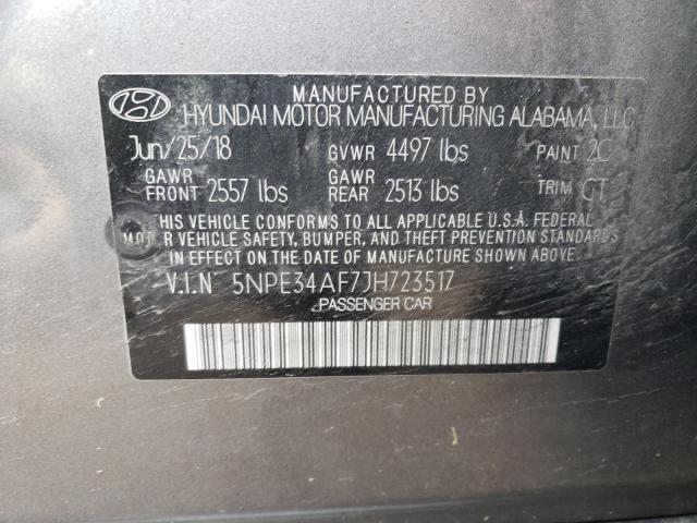 Photo 11 VIN: 5NPE34AF7JH723517 - HYUNDAI SONATA SPO 