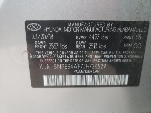 Photo 9 VIN: 5NPE34AF7JH726529 - HYUNDAI SONATA SPO 