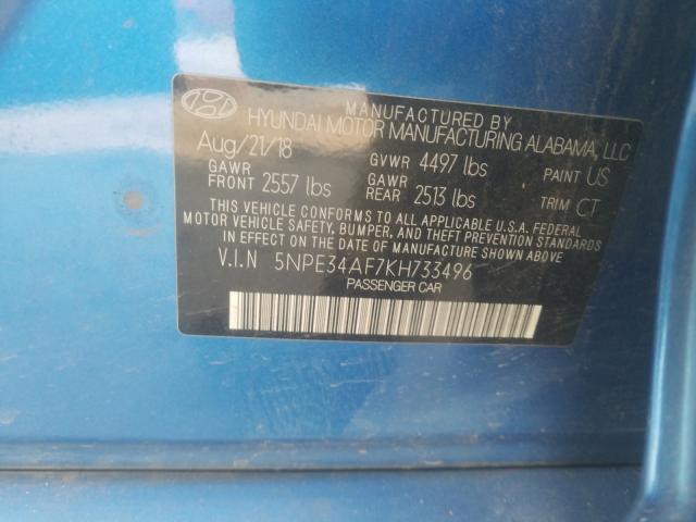 Photo 9 VIN: 5NPE34AF7KH733496 - HYUNDAI SONATA LIM 