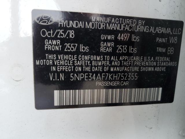 Photo 11 VIN: 5NPE34AF7KH752355 - HYUNDAI SONATA 