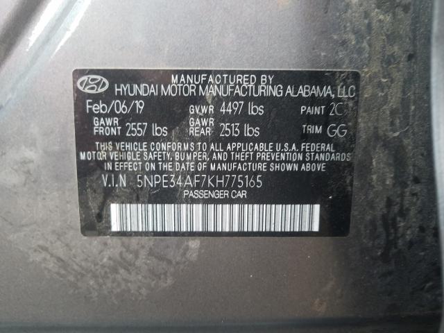 Photo 9 VIN: 5NPE34AF7KH775165 - HYUNDAI SONATA LIM 