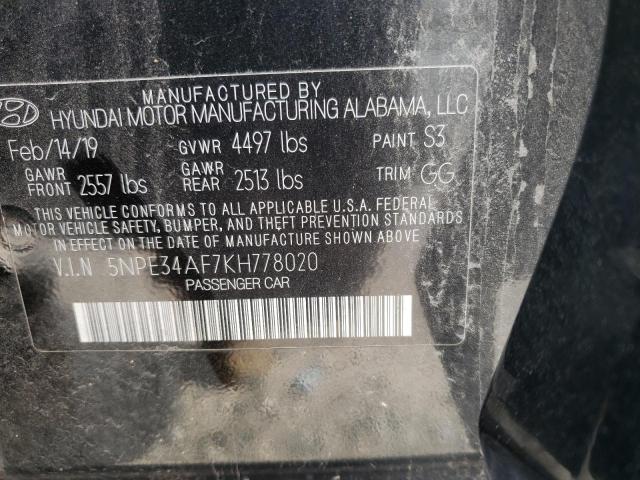 Photo 9 VIN: 5NPE34AF7KH778020 - HYUNDAI SONATA LIM 