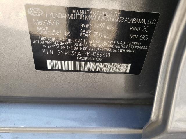 Photo 9 VIN: 5NPE34AF7KH786618 - HYUNDAI SONATA LIM 