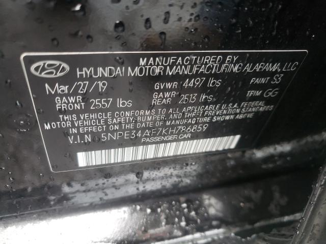 Photo 9 VIN: 5NPE34AF7KH786859 - HYUNDAI SONATA LIM 