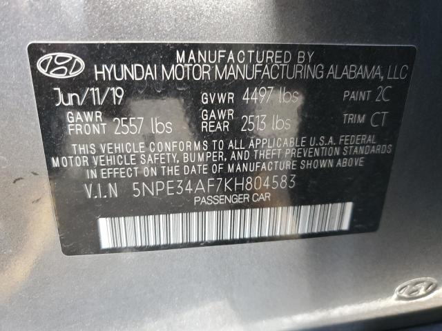 Photo 11 VIN: 5NPE34AF7KH804583 - HYUNDAI SONATA 