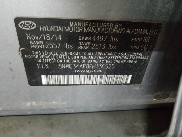 Photo 9 VIN: 5NPE34AF8FH136525 - HYUNDAI SONATA SPO 