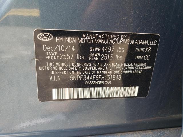 Photo 11 VIN: 5NPE34AF8FH151848 - HYUNDAI SONATA 