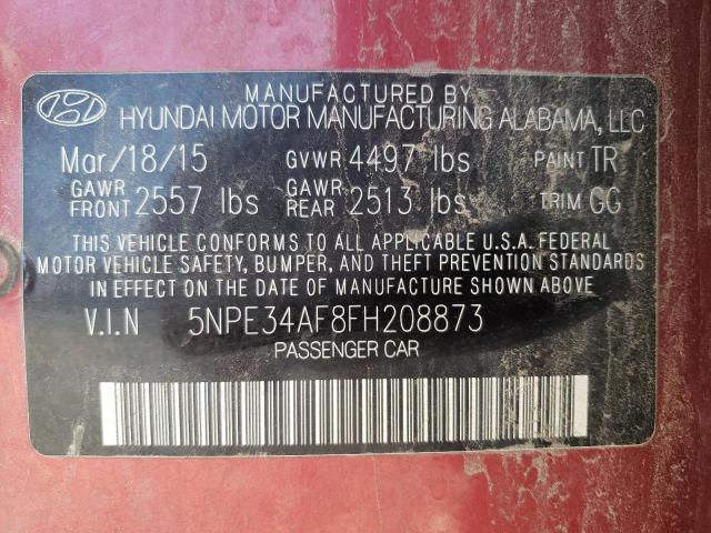 Photo 9 VIN: 5NPE34AF8FH208873 - HYUNDAI SONATA SPO 