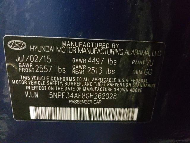 Photo 9 VIN: 5NPE34AF8GH262028 - HYUNDAI SONATA SPO 