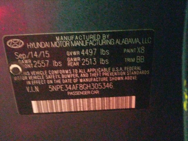 Photo 9 VIN: 5NPE34AF8GH305346 - HYUNDAI SONATA SPO 