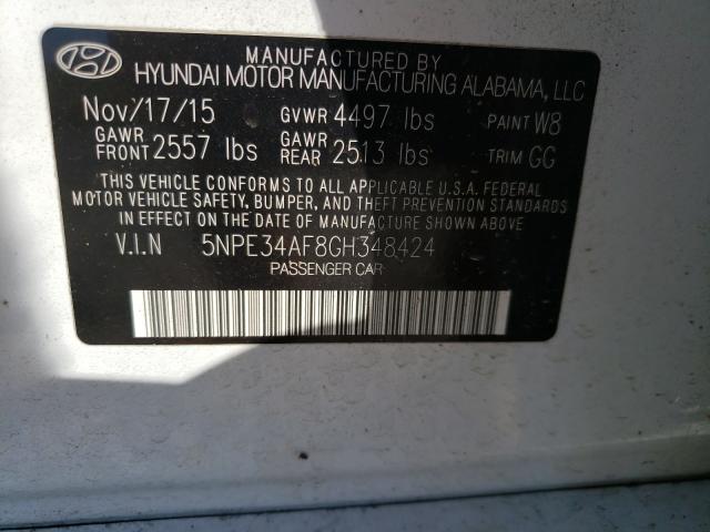 Photo 9 VIN: 5NPE34AF8GH348424 - HYUNDAI SONATA SPO 