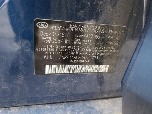 Photo 9 VIN: 5NPE34AF8GH359293 - HYUNDAI SONATA SPO 