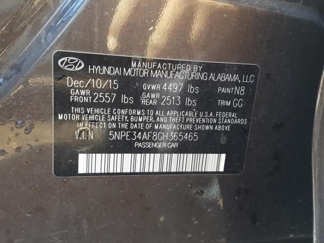 Photo 9 VIN: 5NPE34AF8GH365465 - HYUNDAI SONATA SPO 