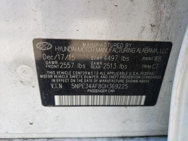 Photo 9 VIN: 5NPE34AF8GH369225 - HYUNDAI SONATA SPO 