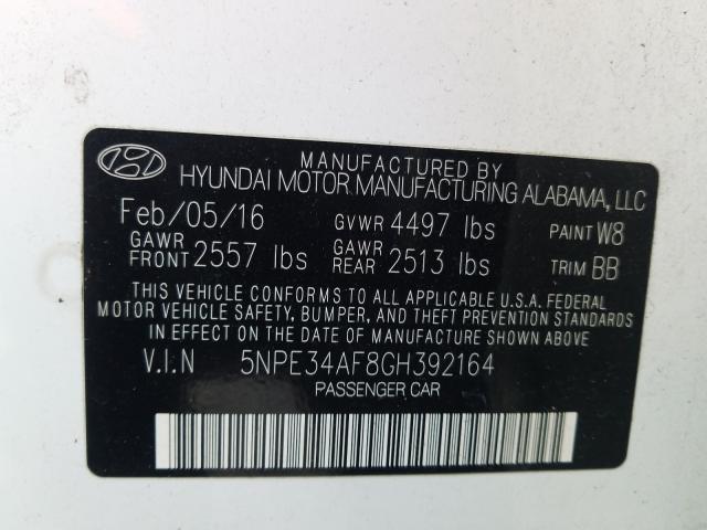 Photo 9 VIN: 5NPE34AF8GH392164 - HYUNDAI SONATA SPO 