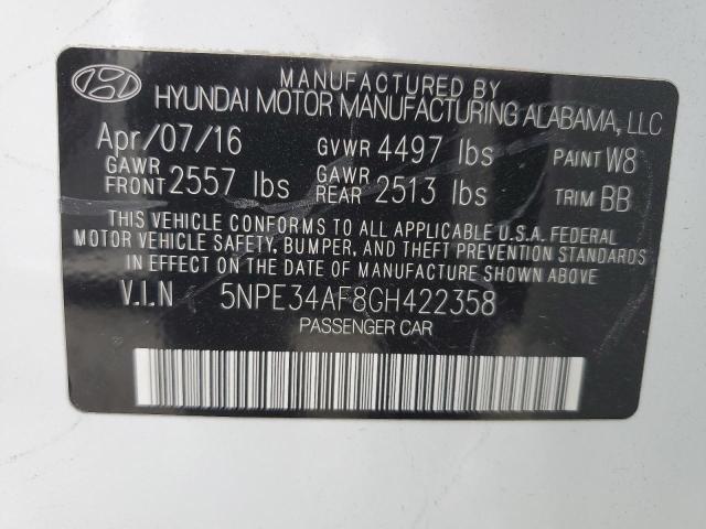 Photo 12 VIN: 5NPE34AF8GH422358 - HYUNDAI SONATA 