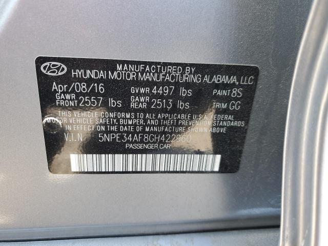 Photo 9 VIN: 5NPE34AF8GH422960 - HYUNDAI SONATA SPO 