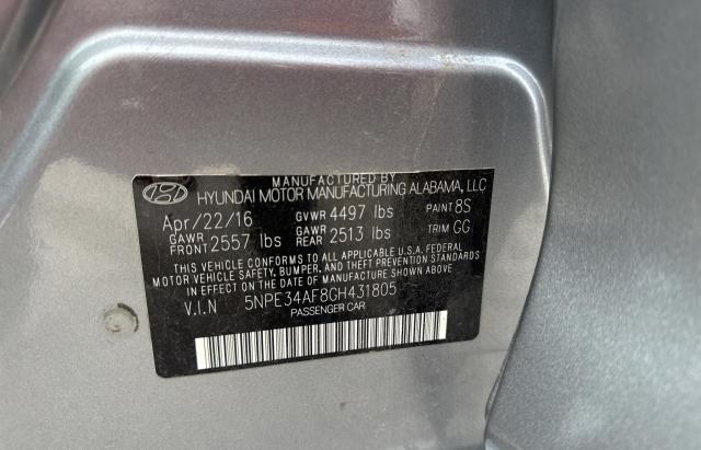 Photo 9 VIN: 5NPE34AF8GH431805 - HYUNDAI SONATA SPO 