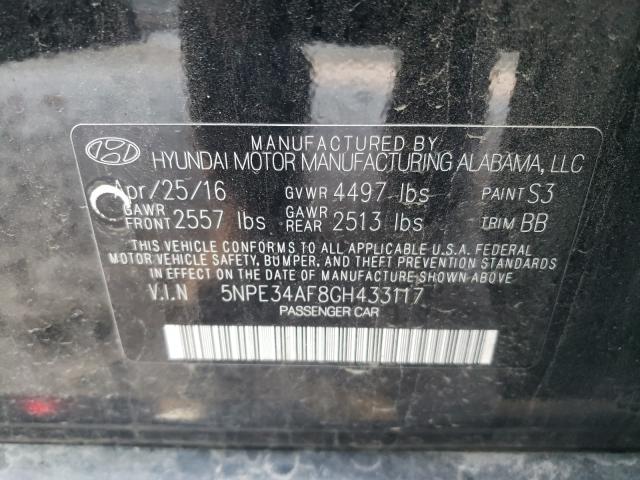 Photo 9 VIN: 5NPE34AF8GH433117 - HYUNDAI SONATA 