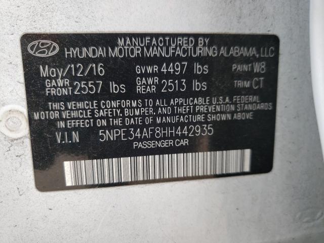 Photo 9 VIN: 5NPE34AF8HH442935 - HYUNDAI SONATA 