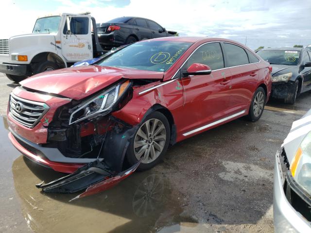 Photo 1 VIN: 5NPE34AF8HH445026 - HYUNDAI SONATA SPO 