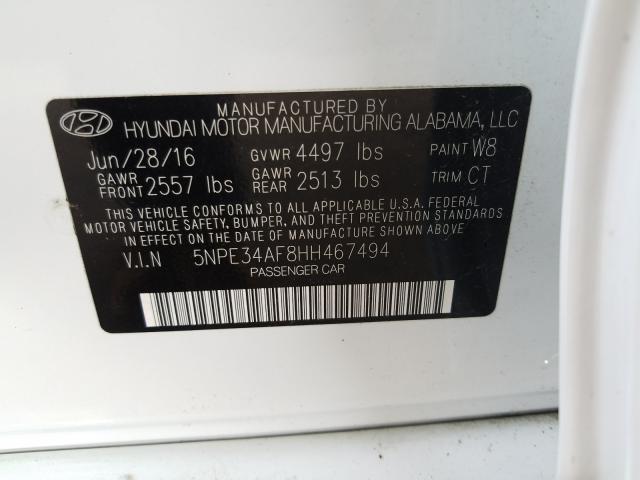 Photo 9 VIN: 5NPE34AF8HH467494 - HYUNDAI SONATA 