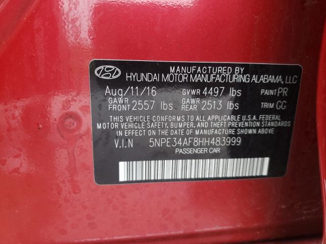 Photo 9 VIN: 5NPE34AF8HH483999 - HYUNDAI SONATA SPO 