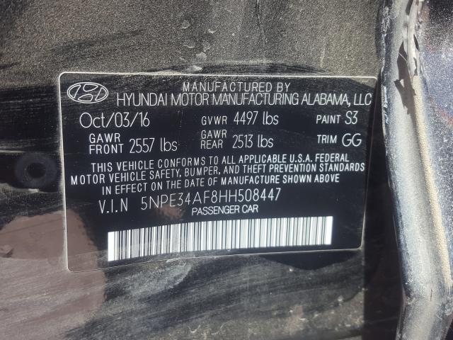 Photo 9 VIN: 5NPE34AF8HH508447 - HYUNDAI SONATA SPO 