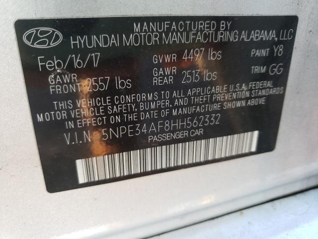 Photo 9 VIN: 5NPE34AF8HH562332 - HYUNDAI SONATA SPO 