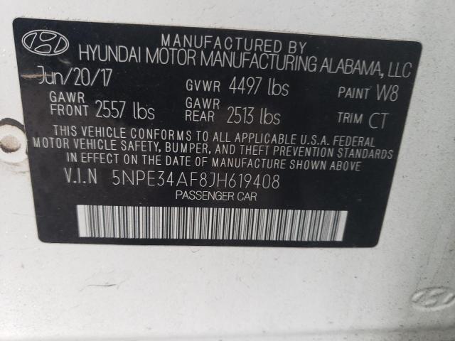 Photo 11 VIN: 5NPE34AF8JH619408 - HYUNDAI SONATA 