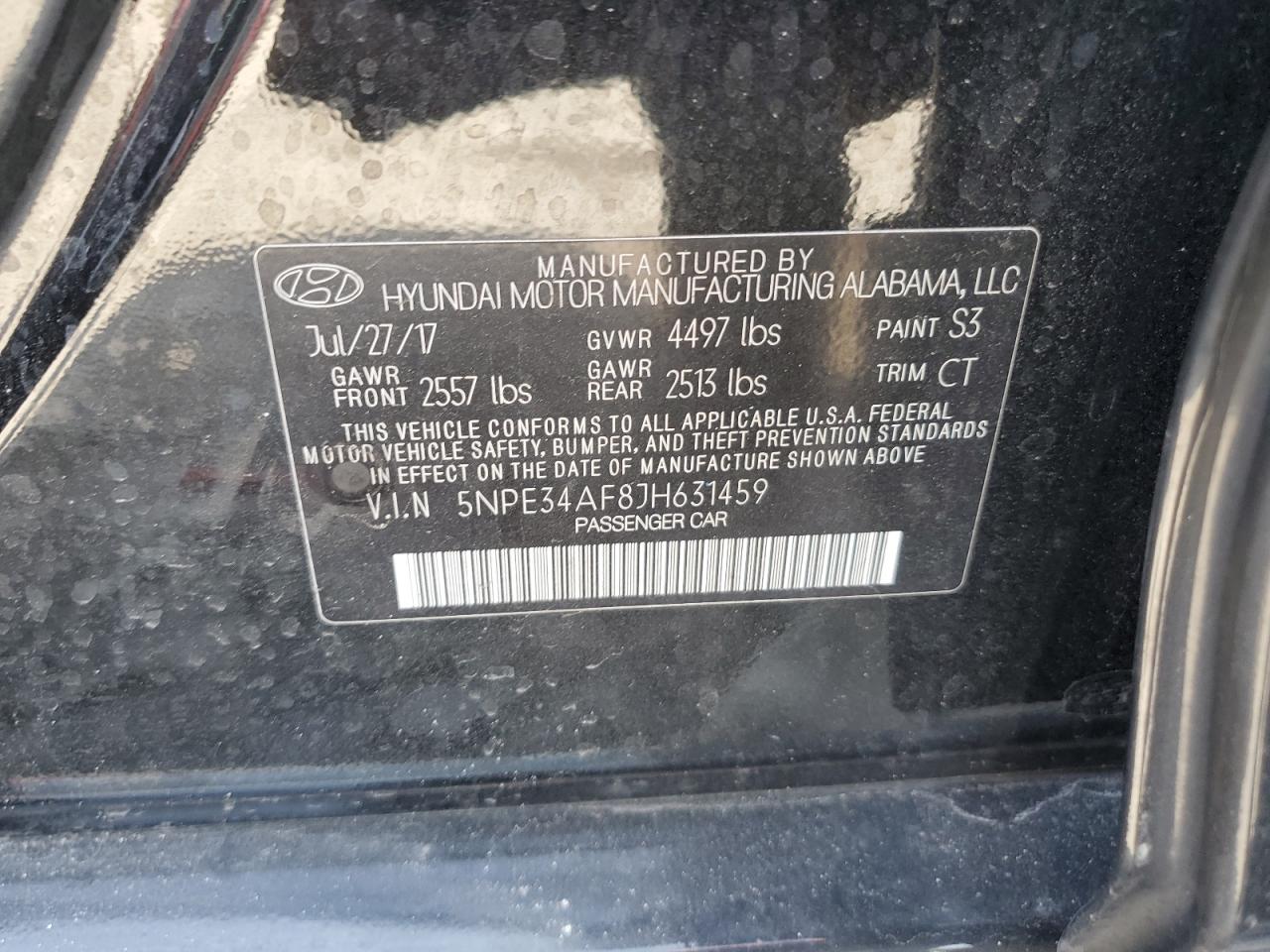 Photo 11 VIN: 5NPE34AF8JH631459 - HYUNDAI SONATA 