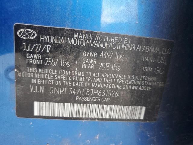 Photo 11 VIN: 5NPE34AF8JH631526 - HYUNDAI SONATA 