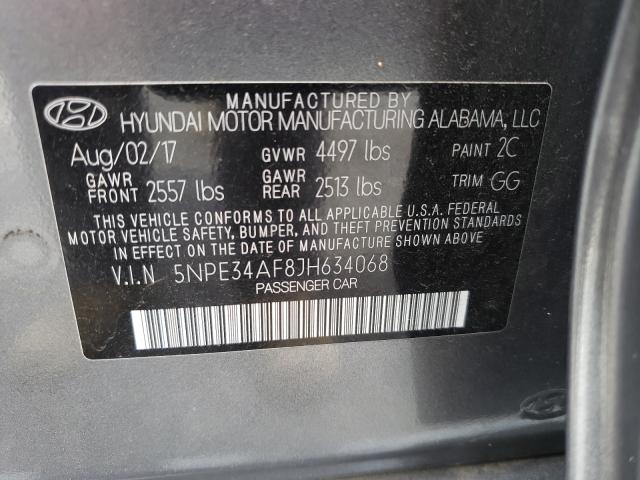 Photo 9 VIN: 5NPE34AF8JH634068 - HYUNDAI SONATA 