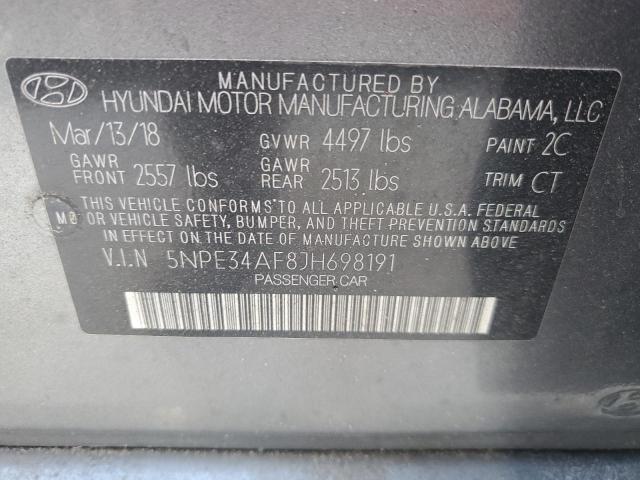 Photo 12 VIN: 5NPE34AF8JH698191 - HYUNDAI SONATA SPO 