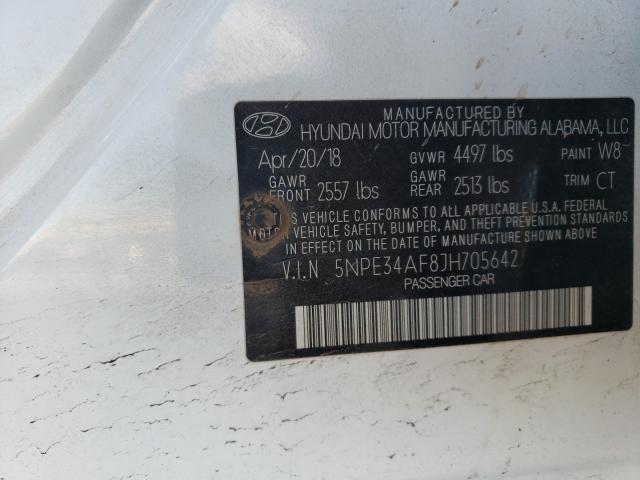 Photo 9 VIN: 5NPE34AF8JH705642 - HYUNDAI SONATA SPO 