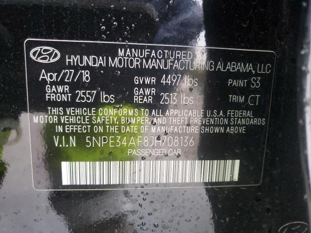 Photo 11 VIN: 5NPE34AF8JH708136 - HYUNDAI SONATA SPO 