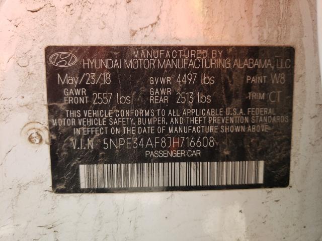 Photo 9 VIN: 5NPE34AF8JH716608 - HYUNDAI SONATA SPO 