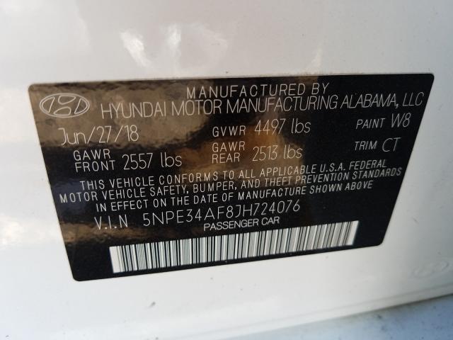 Photo 9 VIN: 5NPE34AF8JH724076 - HYUNDAI SONATA SPO 