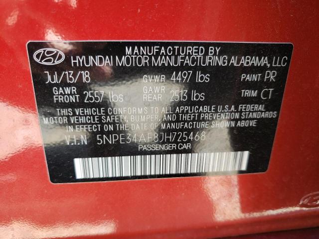 Photo 11 VIN: 5NPE34AF8JH725468 - HYUNDAI SONATA SPO 